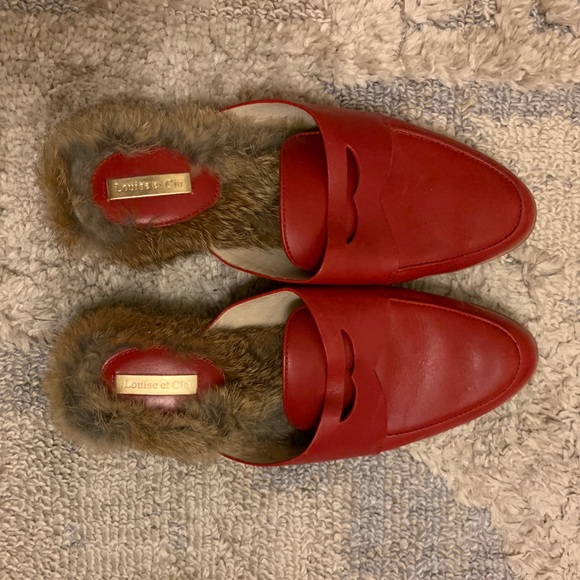Red Fur Louise et Cie Flat Loafers (8/38) - Picture 2 of 3